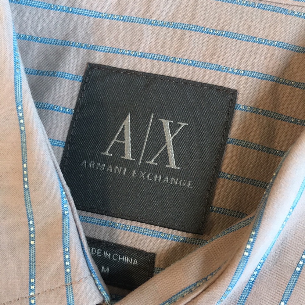 Armani Exchange men’s striped button down shirt M